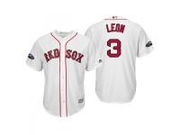 Men's Red Sox 2018 Postseason Home White Sandy Leon Cool Base Jersey