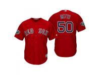Men's Red Sox 2018 World Series Majestic Scarlet Mookie Betts Cool Base Jersey