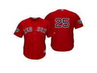 Men's Red Sox 2018 World Series Majestic Scarlet Steve Pearce Cool Base Player Number Jersey