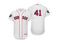Men's Red Sox 2018 World Series Majestic White Chris Sale Flex Base Jersey