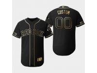 Men's Red Sox 2019 Black Golden Edition Custom Flex Base Stitched Jersey