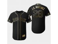 Men's Red Sox 2019 Black Golden Edition J.D. Martinez Flex Base Stitched Jersey