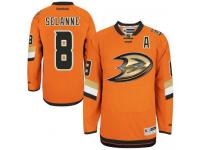 Men's Reebok Anaheim Ducks #8 Teemu Selanne Authentic Orange NHL Jersey