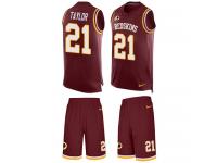Men's Sean Taylor #21 Nike Burgundy Red Jersey - NFL Washington Redskins Tank Top Suit