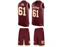 Men's Spencer Long #61 Nike Burgundy Red Jersey - NFL Washington Redskins Tank Top Suit