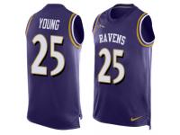 Men's Tavon Young #25 Nike Purple Jersey - NFL Baltimore Ravens Player Name & Number Tank Top
