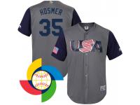 Men's USA Baseball Eric Hosmer Majestic Gray 2017 World Baseball Classic Jersey