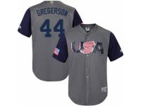 Men's USA Baseball Majestic #44 Luke Gregerson Gray 2017 World Baseball Classic Team Jersey