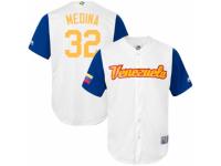 Men's Venezuela Baseball Majestic #32 Jhondaniel Medina White 2017 World Baseball Classic Team Jersey