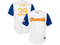 Men's Venezuela Baseball Majestic #39 Arcenio Leon White 2017 World Baseball Classic Team Jersey