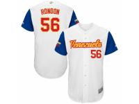 Men's Venezuela Baseball Majestic #56 Hector Rondon White 2017 World Baseball Classic Authentic Team Jersey