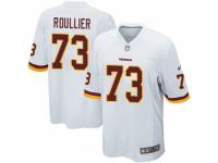 Men's Washington Redskins #73 Chase Roullier Game White Football Jersey
