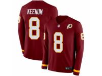 Men's Washington Redskins #8 Case Keenum Limited Burgundy Therma Long Sleeve Football Jersey