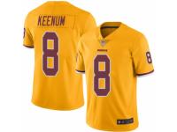 Men's Washington Redskins #8 Case Keenum Limited Gold Rush Vapor Untouchable Football Jersey