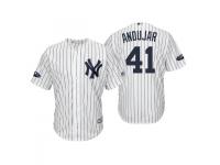 Men's Yankees 2018 Postseason Home White Miguel Andujar Cool Base Jersey