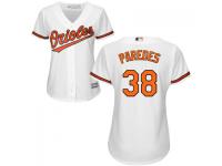 MLB Baltimore Orioles #38 Jimmy Paredes Women White Cool Base Jersey