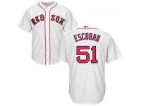 MLB Boston Red Sox #51 Edwin Escobar Men White Cool Base Jersey