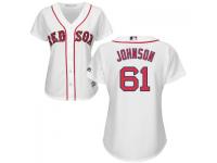 MLB Boston Red Sox #61 Brian Johnson Women White Cool Base Jersey