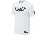 MLB Men Boston Red Sox Nike Practice T-Shirt - White