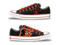 MLB Men/Women Baltimore Orioles #2 J.J. Hardy Black Hand Painted Unisex Low-Top Canvas Shoes