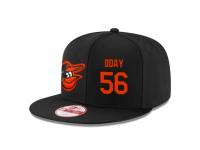 MLB 's New Era Baltimore Orioles #56 Darren O'Day Stitched Snapback Adjustable Player Hat - Black Orange