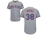 MLB Texas Rangers #38 Chris Gimenez Men Grey Authentic Flexbase Collection Jersey