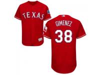 MLB Texas Rangers #38 Chris Gimenez Men Red Authentic Flexbase Collection Jersey