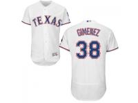 MLB Texas Rangers #38 Chris Gimenez Men White Authentic Flexbase Collection Jersey