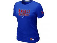 MLB Women Los Angeles Angels Of Anaheim Nike Practice T-Shirt - Blue