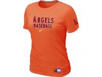 MLB Women Los Angeles Angels Of Anaheim Nike Practice T-Shirt - Orange