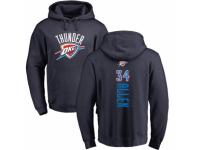 NBA Men Nike Oklahoma City Thunder #34 Ray Allen Navy Blue Backer Pullover Hoodie