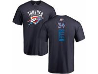 NBA Men Nike Oklahoma City Thunder #34 Ray Allen Navy Blue Backer T-Shirt