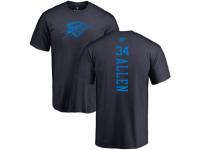 NBA Men Nike Oklahoma City Thunder #34 Ray Allen Navy Blue One Color Backer T-Shirt