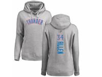 NBA Women Nike Oklahoma City Thunder #34 Ray Allen Ash Backer Pullover Hoodie