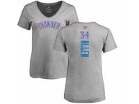 NBA Women Nike Oklahoma City Thunder #34 Ray Allen Ash Backer T-Shirt