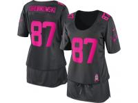 New England Patriots Rob Gronkowski Women's Jersey - Dark Grey Breast Cancer Awareness Nike NFL #87 Game