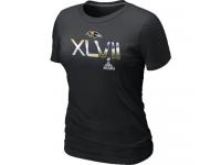 NFL Baltimore Ravens 2012 Super Bowl XLVII On Our Way Black Women T-Shirt