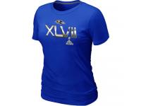 NFL Baltimore Ravens 2012 Super Bowl XLVII On Our Way Blue Women T-Shirt