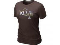 NFL Baltimore Ravens 2012 Super Bowl XLVII On Our Way Brown Women T-Shirt