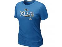 NFL Baltimore Ravens 2012 Super Bowl XLVII On Our Way Light Blue Women T-Shirt