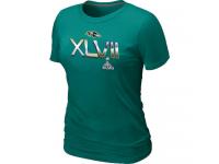 NFL Baltimore Ravens 2012 Super Bowl XLVII On Our Way Light Green Women T-Shirt