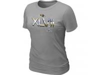 NFL Baltimore Ravens 2012 Super Bowl XLVII On Our Way Light Grey Women T-Shirt