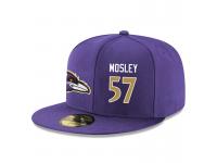 NFL Baltimore Ravens #57 C.J. Mosley Snapback Adjustable Player Rush Hat - PurpleGold