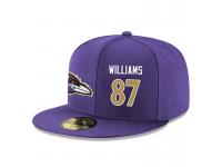 NFL Baltimore Ravens #87 Maxx Williams Snapback Adjustable Player Rush Hat - PurpleGold