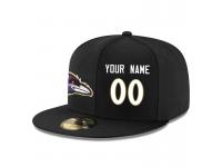 NFL Baltimore Ravens Customized Snapback Adjustable Player Hat - BlackWhite