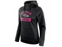 NFL Baltimore Ravens Nike Women's Breast Cancer Awareness Circuit Performance Pullover Hoodie - Black