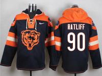 NFL Chicago Bears (DT) #90 Jeremiah Ratliff Men Black Pullover Hoodie