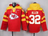 NFL Kansas City Chiefs #32 Marcus Allen Men Red Pullover Hoodie