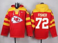 NFL Kansas City Chiefs (OL) #72 Eric Fisher Men Red Pullover Hoodie