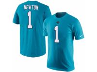 NFL Men Nike Carolina Panthers #1 Cam Newton Blue Rush Pride Name & Number T-Shirt